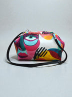 Thalia / Medium frame bag pink multicolor eye