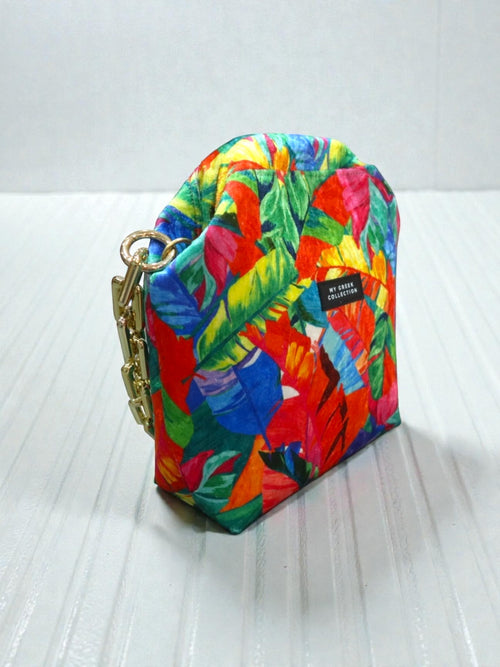 Fedra / small clutch multicolor leaves