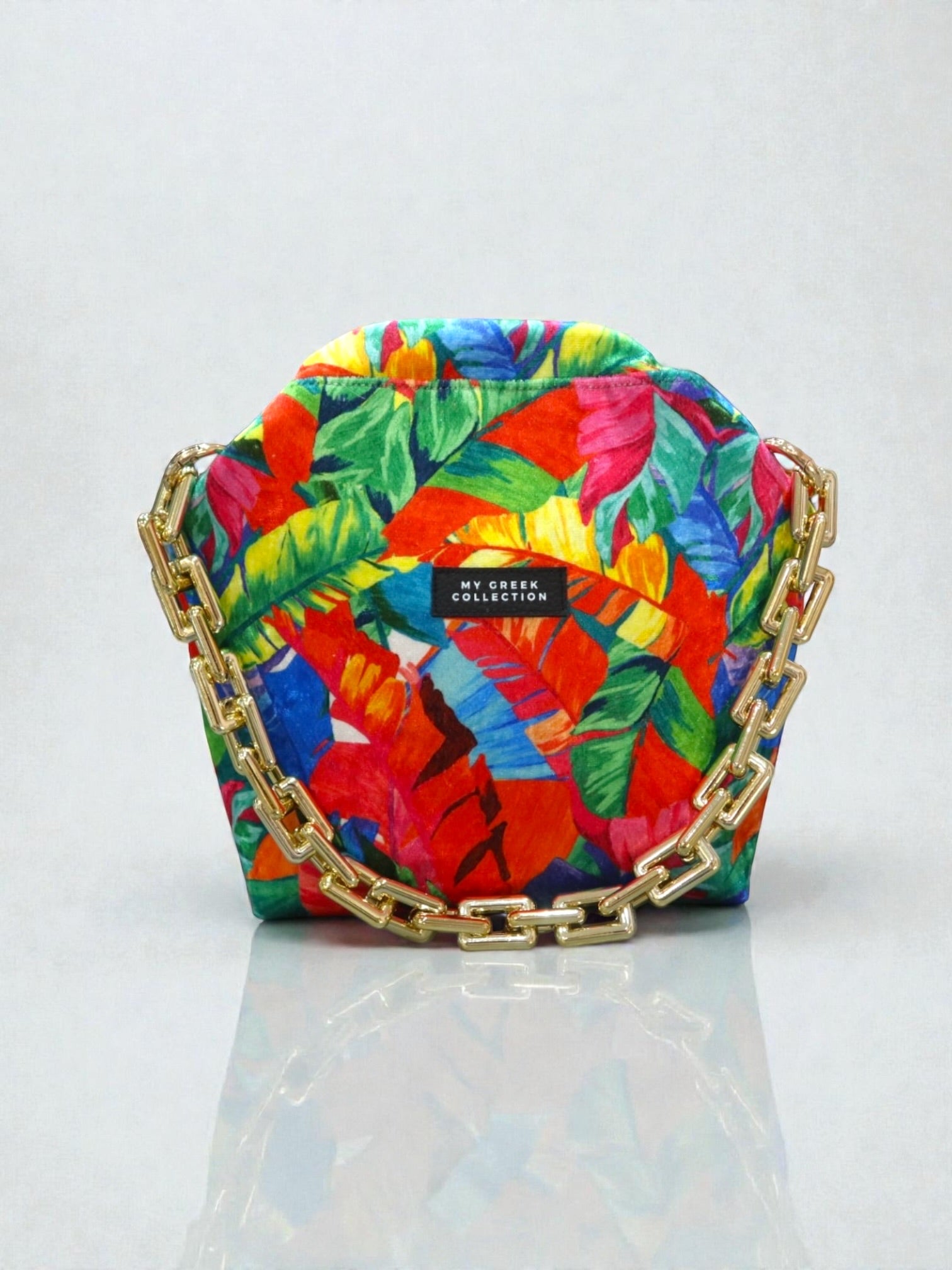 Fedra / small clutch multicolor leaves