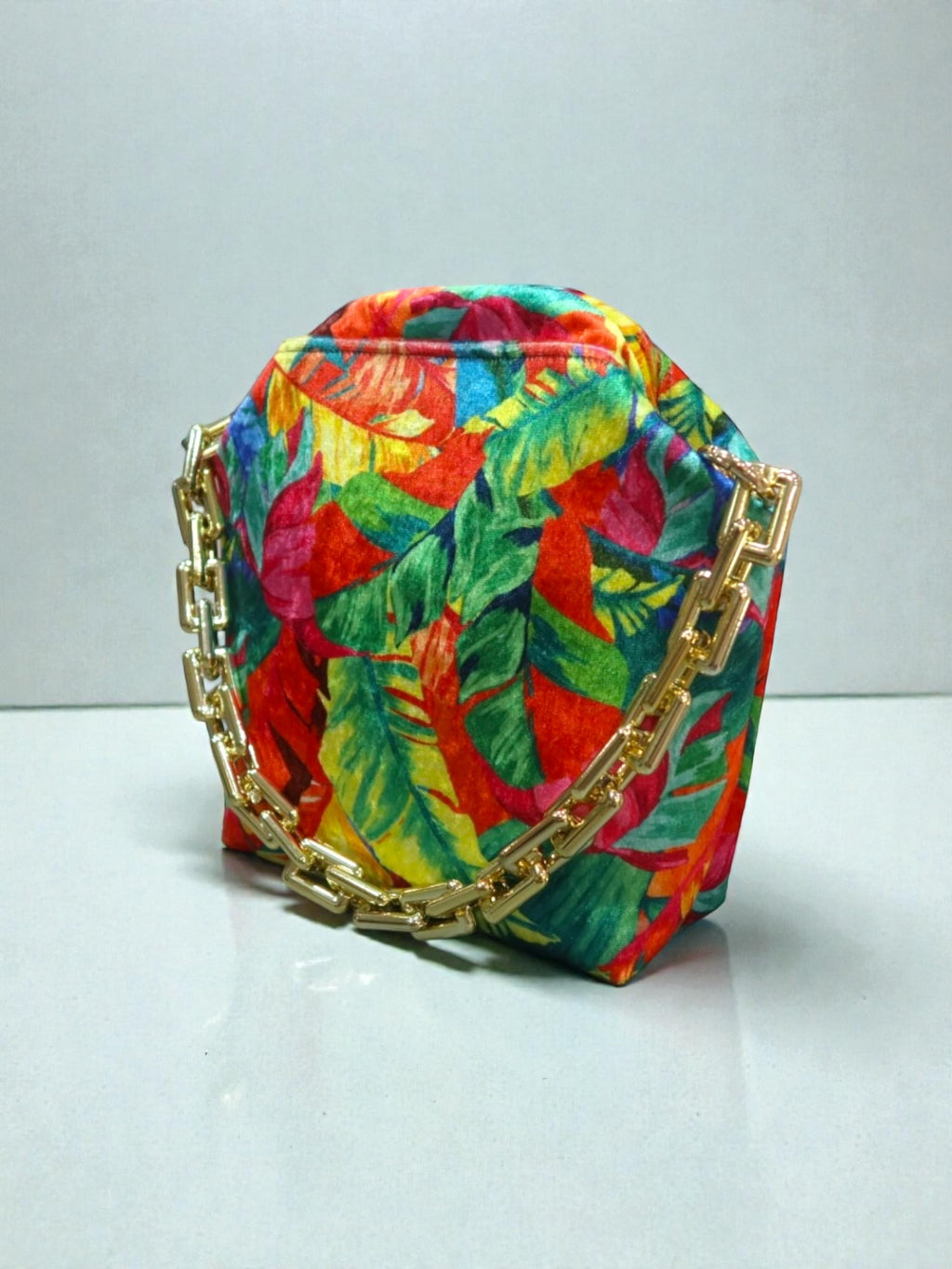 Fedra / small clutch multicolor leaves