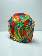 Fedra / small clutch multicolor leaves