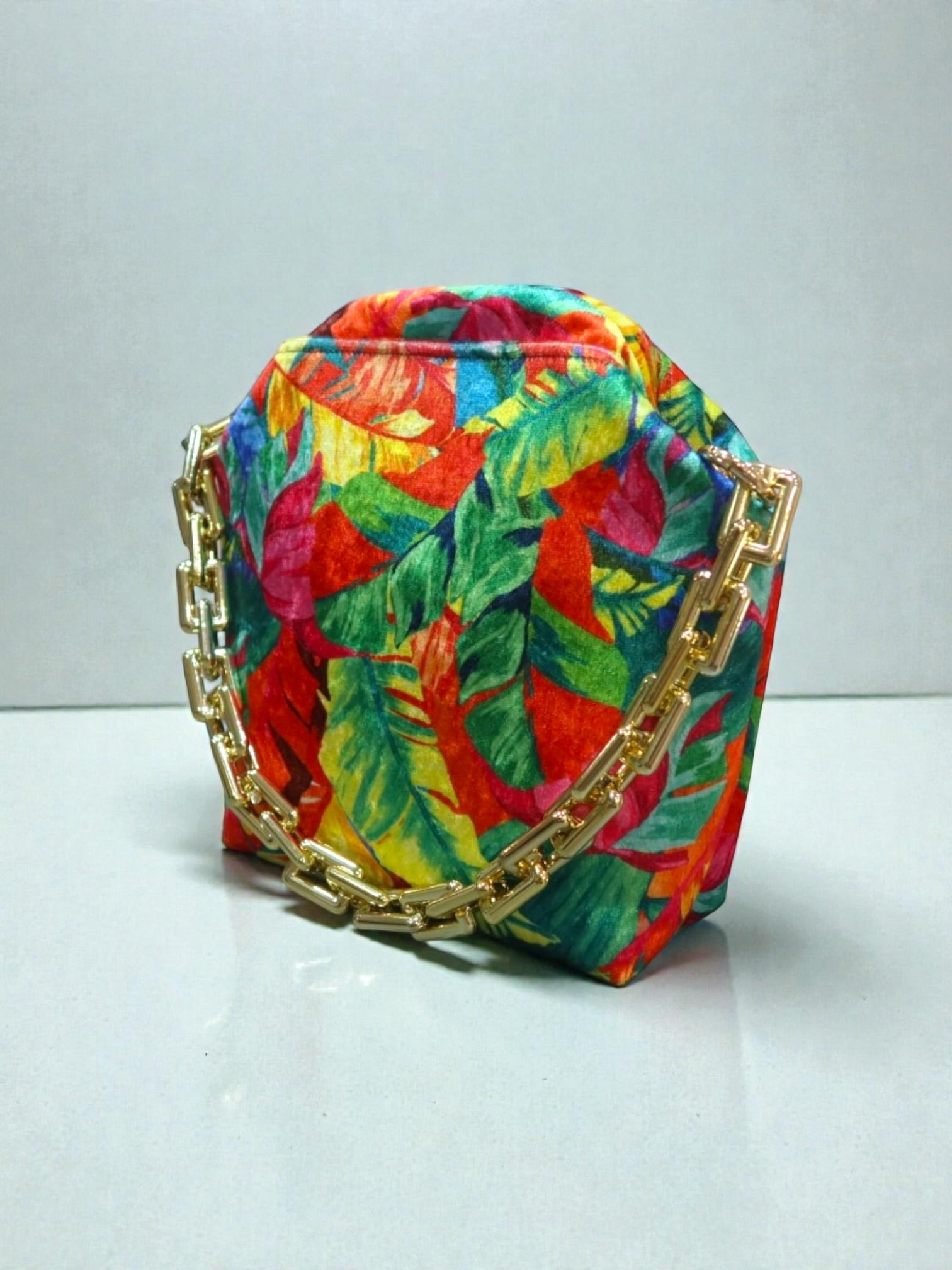 Fedra / small clutch multicolor leaves