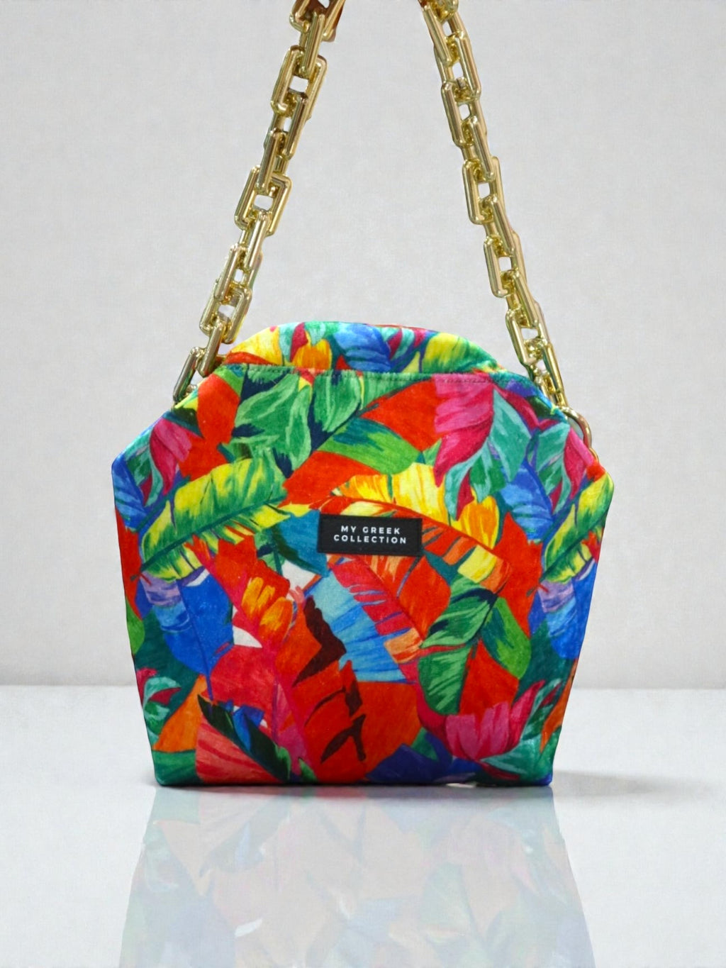 Fedra / small clutch multicolor leaves
