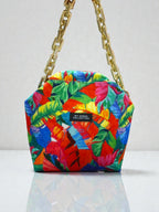 Fedra / small clutch multicolor leaves
