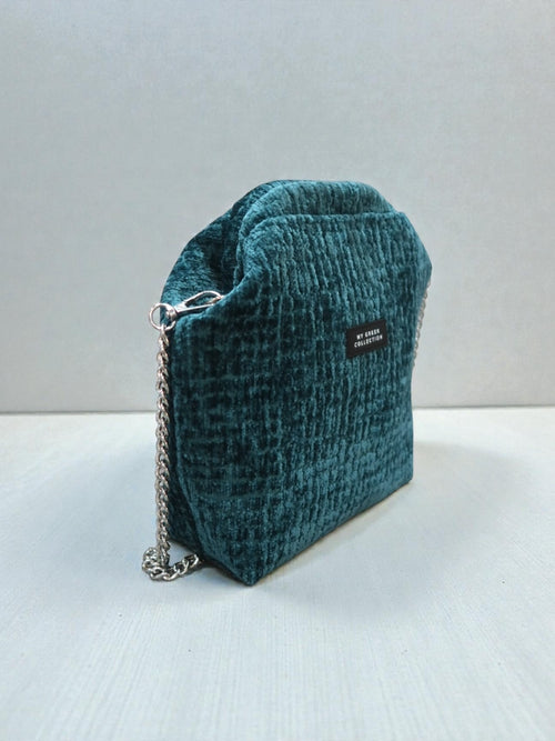 Fedra / small clutch blue green