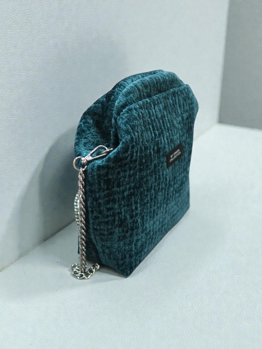 Fedra / small clutch blue green