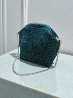 Fedra / small clutch blue green
