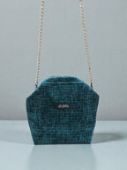 Fedra / small clutch blue green