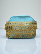 Fedra / small clutch aqua with fringes