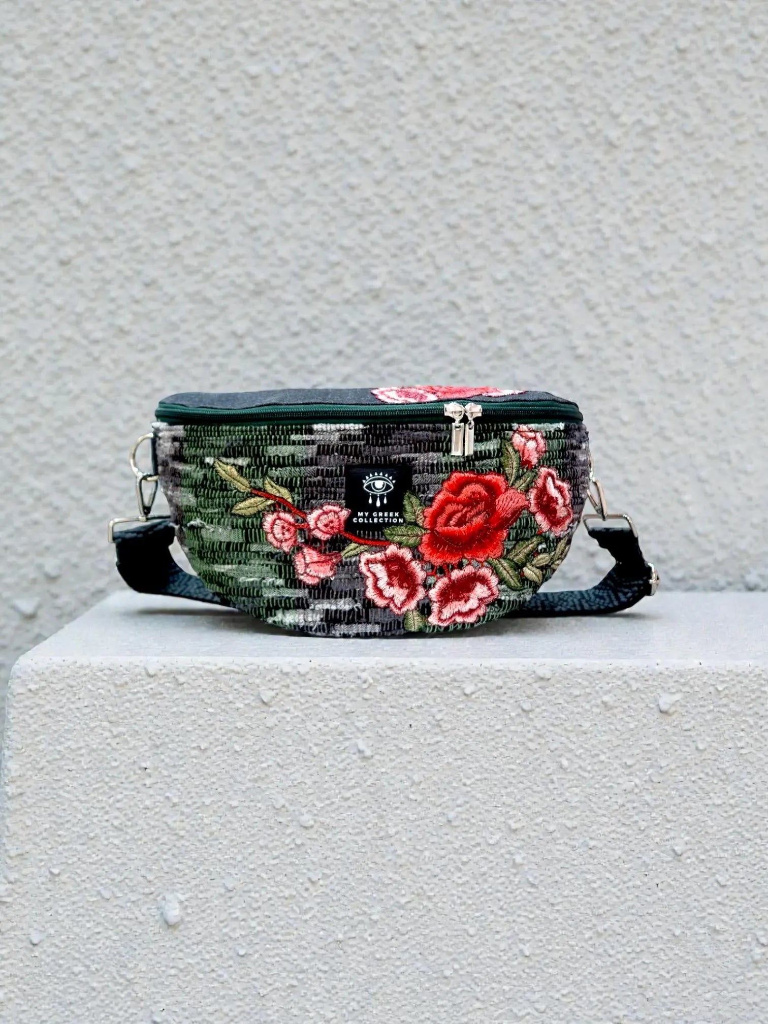 Hera / Floral Embroidered large Belt Bag
