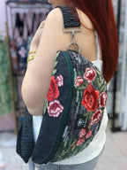 Hera / Floral Embroidered large Belt Bag