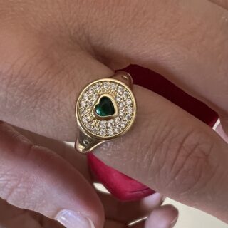 green heart ring
